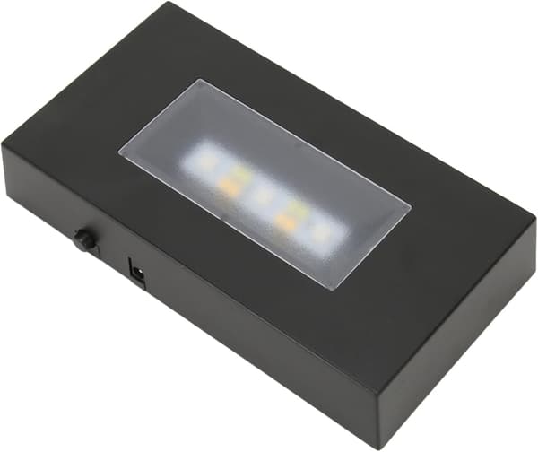 LED-lysbase, rektangulær USB-flerfarvet lysdisplaybasestativ til krystalstatuer, smykker (sort)-FA-