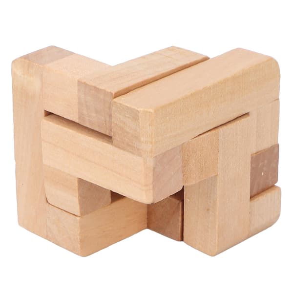 Intelligent Wooden Brain Puzzle Teaser Interlocking Puzzle Game Educational Puzzle Lock Toy