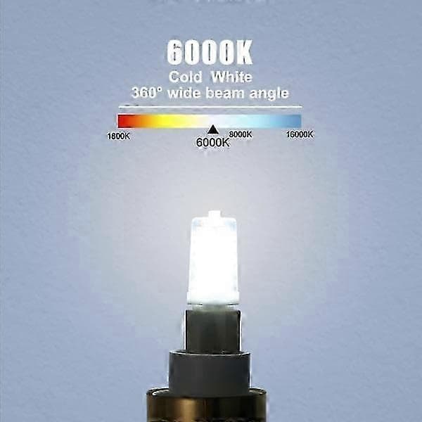 6-pack 5W G9 LED-lampa, motsvarande 40W halogenlampa Vit 6000K