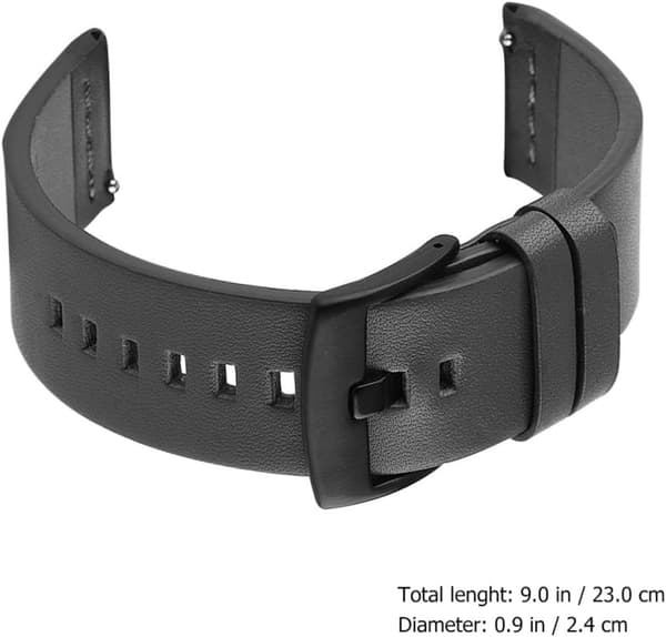Ekte lærklokkerem 24 mm erstatningsrem for menn og kvinner Lett smidig armbånd egnet til konfirmasjon bursdagsfest