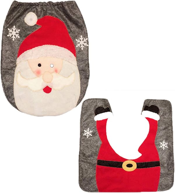 Fest og tilbehør Jul Snögubbe Tomte Toalettsetetrekk
