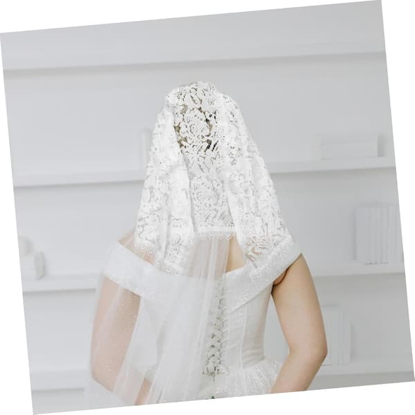 Brudeslør Dame Blonde Hårpynt til Bryllup Forlovelser Særlige Begivenheder Elegant Kort Slør