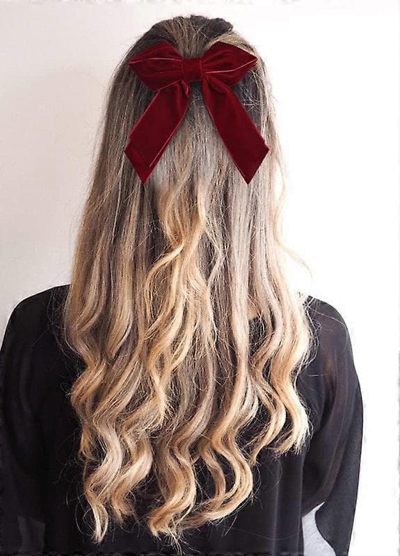 4 kpl 6 Isoa Sametti Rusetti Hiusklipsiä Hiuksiin