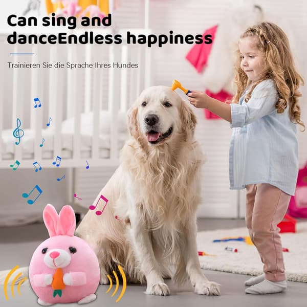 Dynamic Interactive Boring Dog Toy Rabbit Cartoon Washable Plush Dog Toy