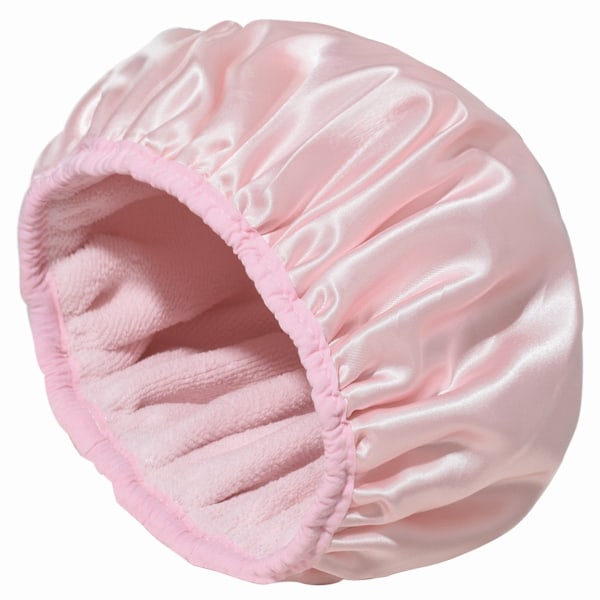 Luksuriøs badehætte til kvinder, vandtæt, genanvendelig, dobbeltlags, mikrofiber, frottéforet, med funktion til tørt hår