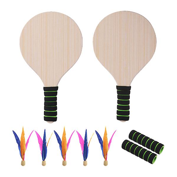 Barndräkt Badmintonracket Beach Ball Paddel Badminton Paddel Set Barn Barn Strandtennis Assorted Color M
