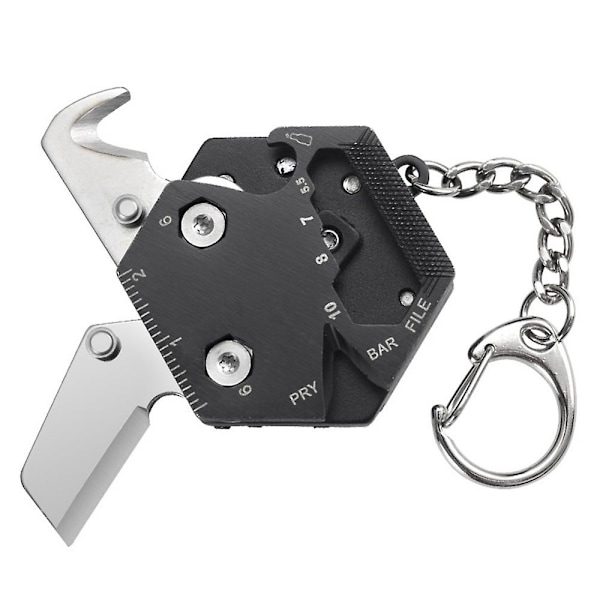 Foldbar Mini Gear Multifunksjonsverktøy for Camping Kniver Skrutrekker Flaskeåpner