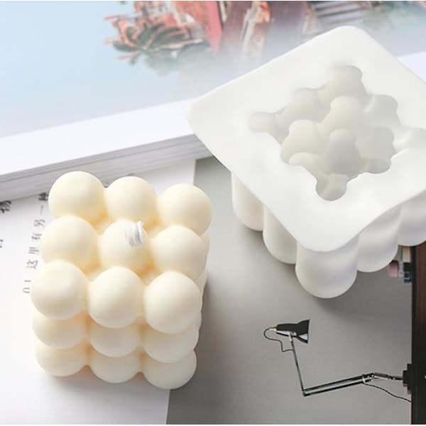 2 pcs candle molds - Create your own candle - DIY - cast candle molds White