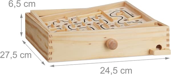 Tre labyrintspill, med 2 kuler, ferdighetsspill, balanse, fra 3 år, XL brett