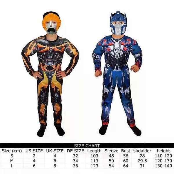 Bumblebee Transformers Optimus Prime Kostym & Mask Spider-Man M Spider-Man M