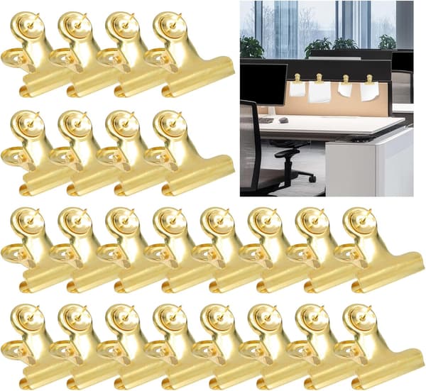 Häftstiftklämmor Gold