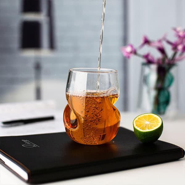 4-pak glas 400ml, elegant buet glasvare, velegnet til fester, bryllupper, sammenkomster, iskaffe, vinglas