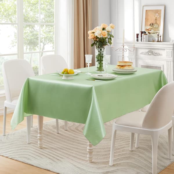 1-pack satin cloth rectangular silky soft tablecloth, satin tablecloths 60 x 102 inches, sage green 1pcs Sage Green 1pcs