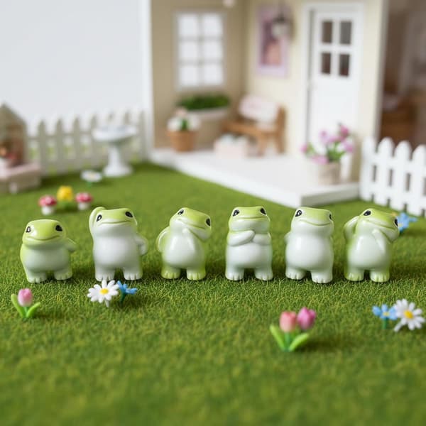 12 stk. minifrosker, harpiks for