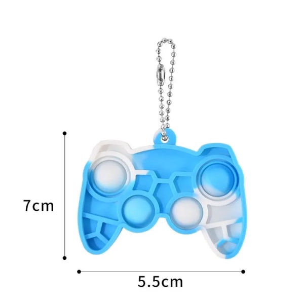 8-pakke mini-pop-nøkkelring It Controller-leketøypakke for gutter, Pop Sensory Pop Toy Fidget-nøkkelring, Controller-formet nøkkelring-leketøypakke for barn