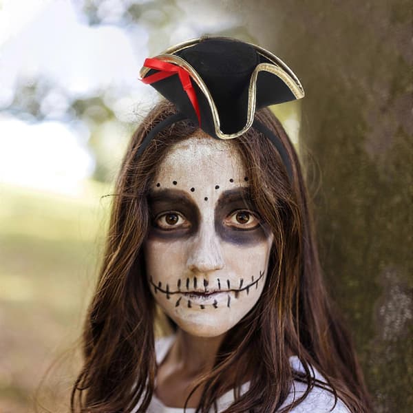 Cosplay Pirathatt Pannebånd Egnet For Halloweenfester Perfekt For Menn Og Kvinner Med Materiale 2stk