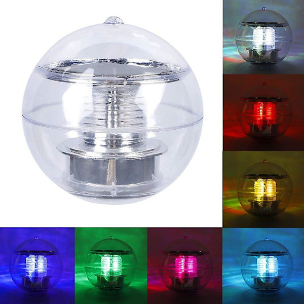 4 kpl Aurinkoenergialla Toimivia Uivia Pallovaloja, Disko-Uima-Allas Ja Lammikkovalo Automaattisella RGB-Värimuutoksella, Langaton LED-Näytös Koristevalaistus, IP67 Vedenkestävä Muovipallot