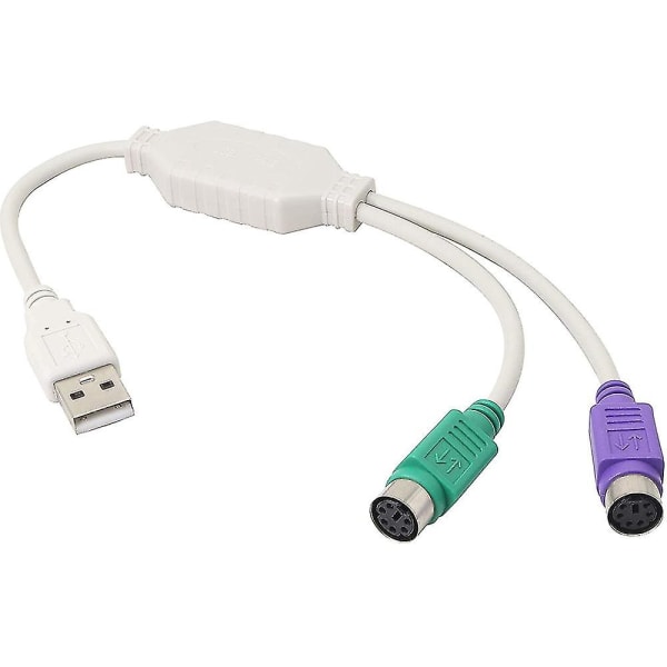 PS2 USB-kabeladapter for tastatur og mus med PS/2-grensesnitt