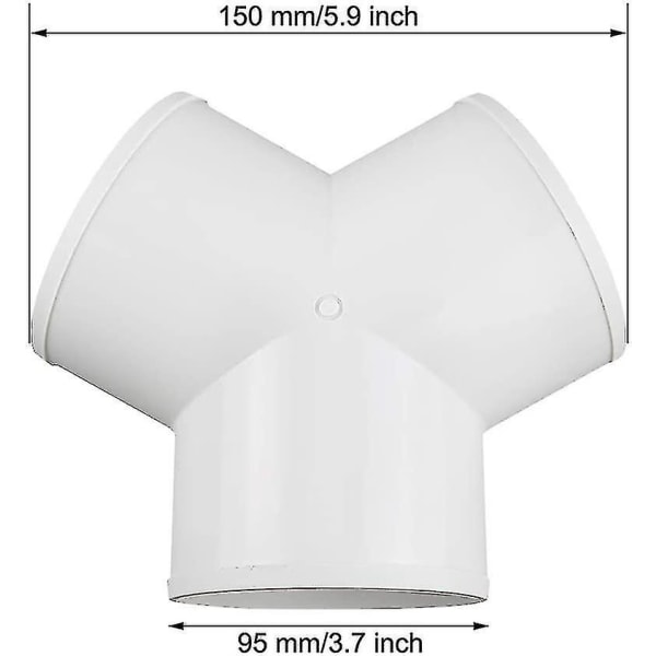 3 Way Duct Connector, Duct Splitter For Exhaust Fan Dryer Vent Hose, 4 Inch Dia. (y Shape)