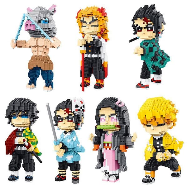 Demon Slayer Micro Building Block Set - Detailed Anime Character Assembly Toy*P2117*