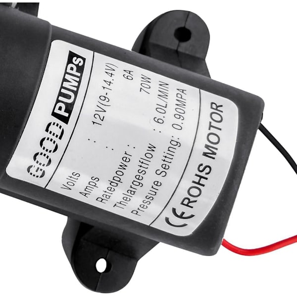 12V DC 70W Membranpumpe Selvsugende Vandpumpe Sprøjte Elektrisk, til Have Bilvask Caravan/Båd/Marine Båd RV Camper