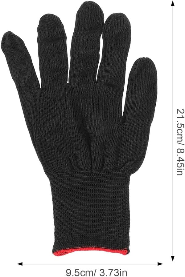 12 Pairs XL Antistatic Work Gloves Knitted Polyester Protective Gloves for Industrial Use