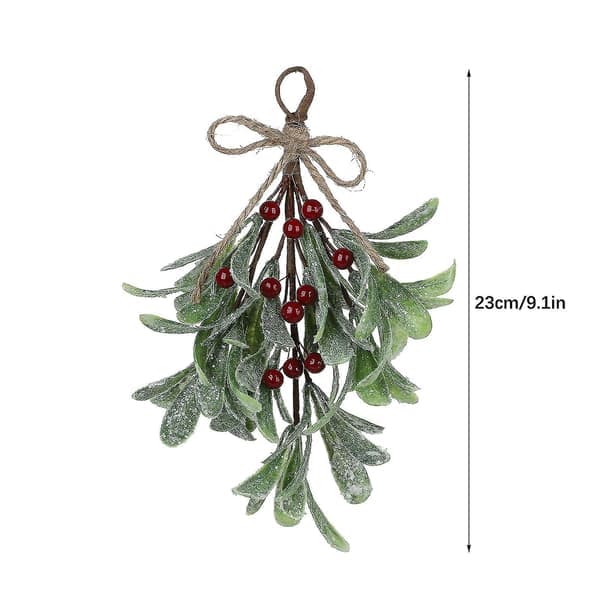 Mistletoe, Hanging Mistletoe, Mistletoe, Decorative Ornament Bouquet Home Decor, Hostess Gift-FQ- Red Red Red