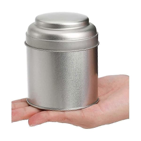 12 Pcs Tea Tins with Airtight Double Lid 8 oz Round Jar Small Kitchen Tea Container for Loose Leaf Tea