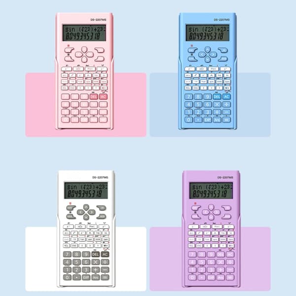 Scientific Calculator with Two-Line Display | Student Functions | Slim and Portable for School and Workplace Pink 0.15