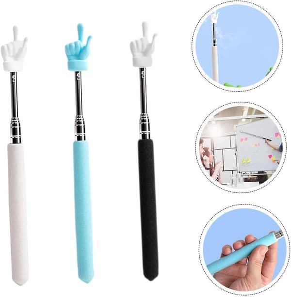 Telescopic Teacher Pointer for Kids - Classroom Presentation Tool with Blackboards and Accessories