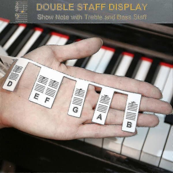 61/88 Keys Reusable Silicone Piano Note Labels Piano Guide Stickers
