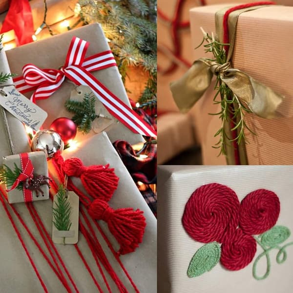 Red Cotton Twine, 100M Gift Wrapping Baker's Twine, 2MM Craft Decorative String for DIY Gift Decorations