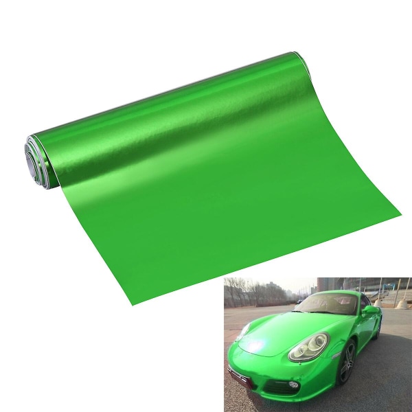 6 x 152 cm Bil Satin Matt Platering Vinyl Film Wrap Klistremerke Ark Luftutløsende Lim (grønn)Grønn Green