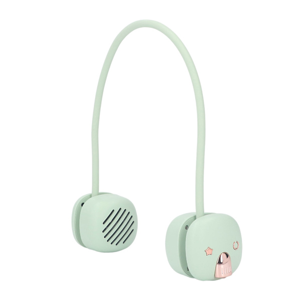 Halsmonterad Bluetooth-högtalare Trådlös Snygg Bärbar Lätt Minihögtalare med LED-lampa för Utomhusbruk Ljusgrön