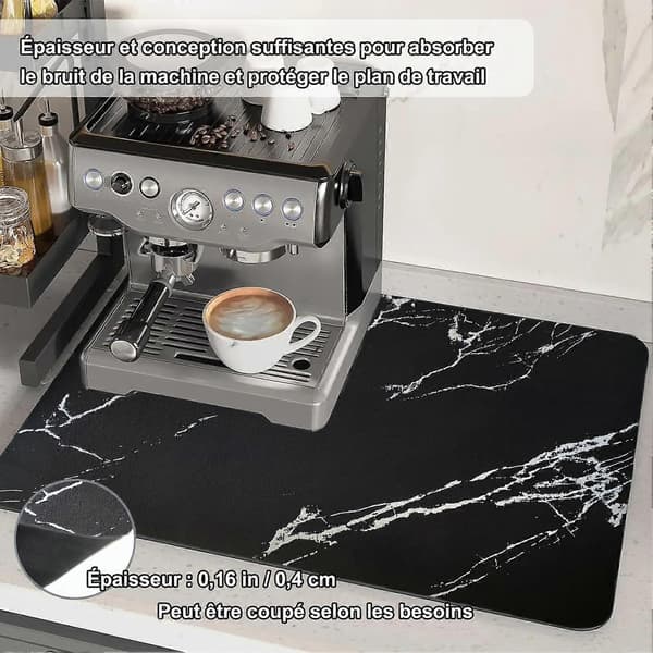 1 stk. oppvaskmatte, sklisikker kaffemaskinmatte