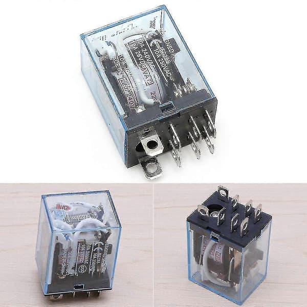 Ly2nj AC 220V Spole 10A 240V Effektrelé Dpdt Led Lampe 1st [DB]