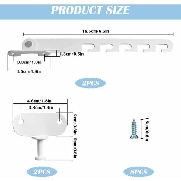 2 Pieces Window Restrictors for Side-Hung Windows with Screws, Window Restrictors for Adjusting Window Opening