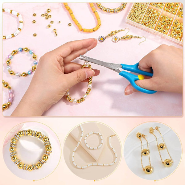 Perlemorsinnlegg maskintilbehør, DIY klesperler, perler brukt til smykkeproduksjon #12 1 box