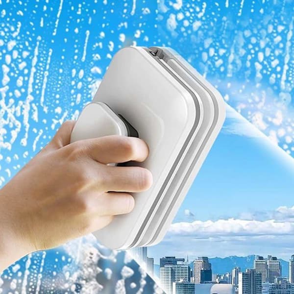 Magnetic window cleaner suitable for double glazing from 3 to 10 mm, magnetic window cleaning tool for double