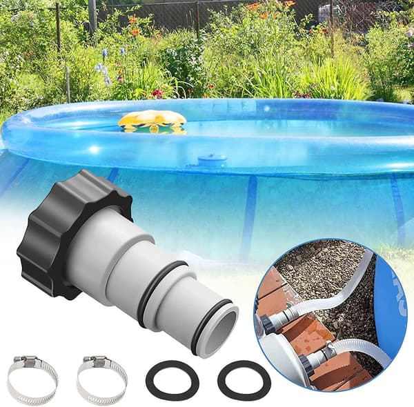 Poolslangeadapter A, 38 mm og 32 mm diameter, Pool A-adapter til pumpeslangeforbindelser (2 stk)