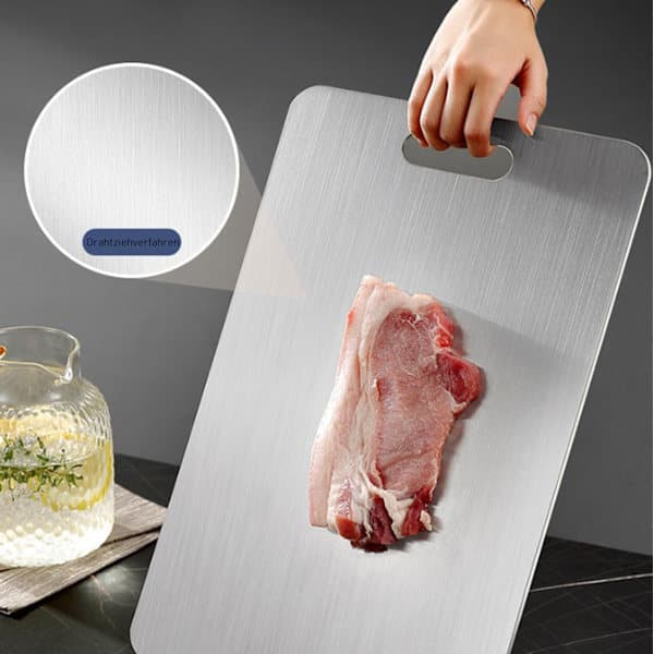 Thickened Stainless Steel Cutting Board, Multifunctional, Durable Cutting Board, Rolling Board, Antibacterial 316 Material - 28.