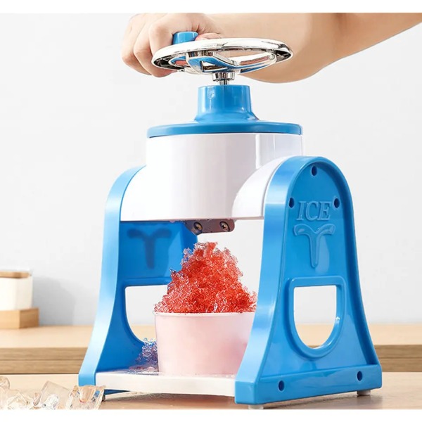 Manuell Isbrytare med Handvev, Premium Bärbar Iskross och Shaved Ice-Maskin, Rostfritt Stål, Snabb