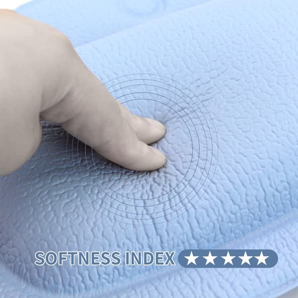 Badkudde Badkarspolstring med Sugproppar, Ergonomisk Hem Nackstöd Kudde för Badkar Spa Kudde, Jacuzzi, Badtunna