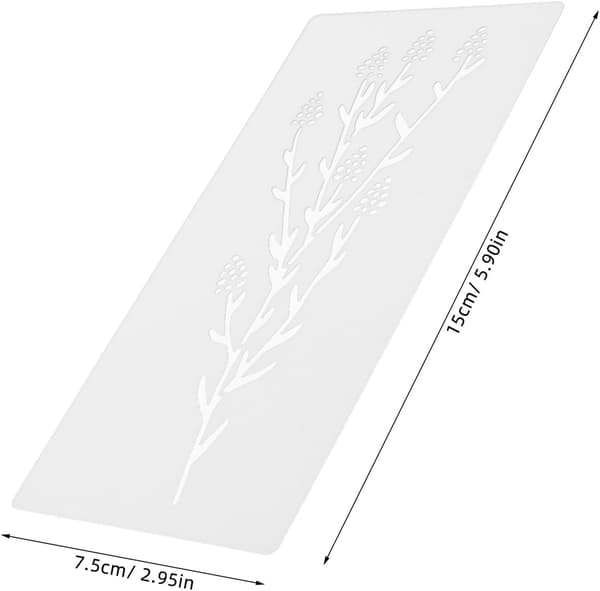 8 st återanvändbara blom- och bladmallar för målning 15x7,5 cm