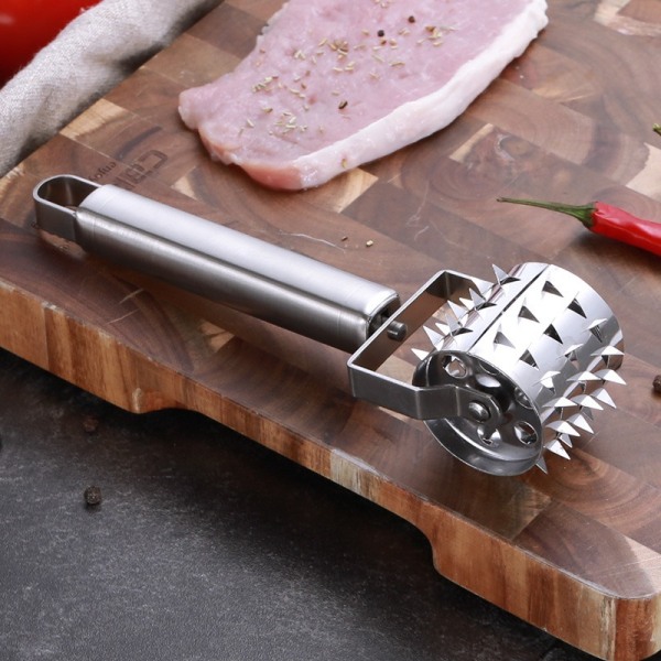 Meat Tenderizer Hammer, Meat Tenderizer Roller, Rostfritt stål Köttrullnål, Steak Roller Hammer