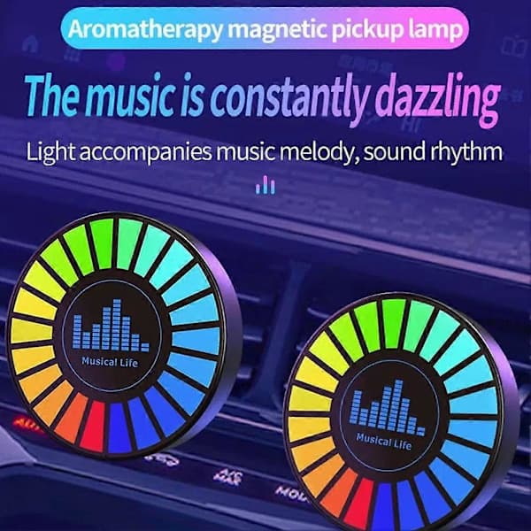 Bil Musikk Rytme Lampe Aromaterapi Magnetisk Lydopptakslampe