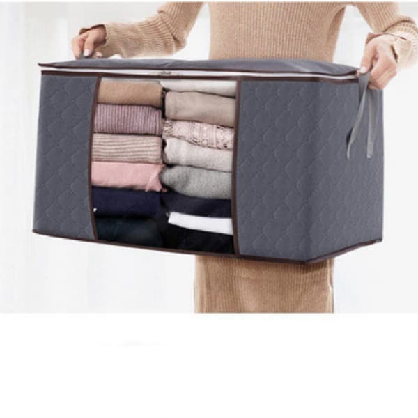 Storage bag for sheets, duvets, clothes 60x43x35 cm Grey 2-pack 452 452