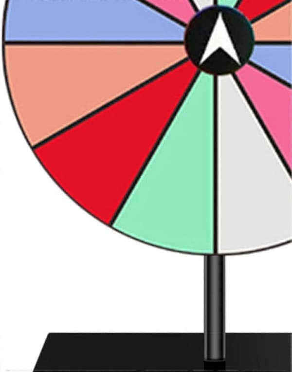 Rotating Wheel Table Roulette Game Accessory, Multifunctional 12-Slot Carnival Spinner for Parties