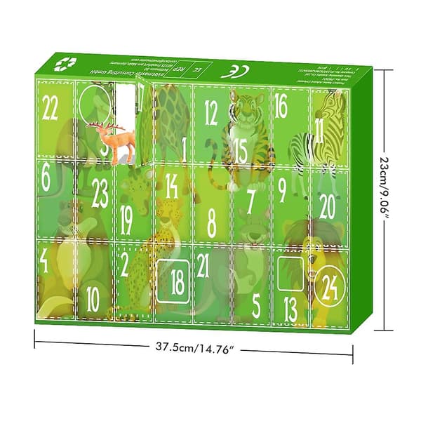 Julekalender med realistiske dyrefigurer leker 24 dager julekalender dyrefigurleker for barn gutter jenter