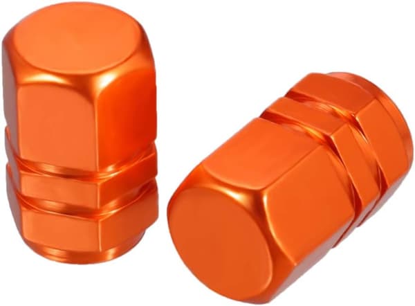 wxsp 8 Delar Orange Däckventilhylsor Hjulventilkåpor Biltäta Däcklock, Hexagonform